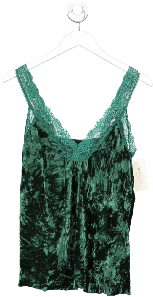 New Collection Green Velvet And Lace Top One Size