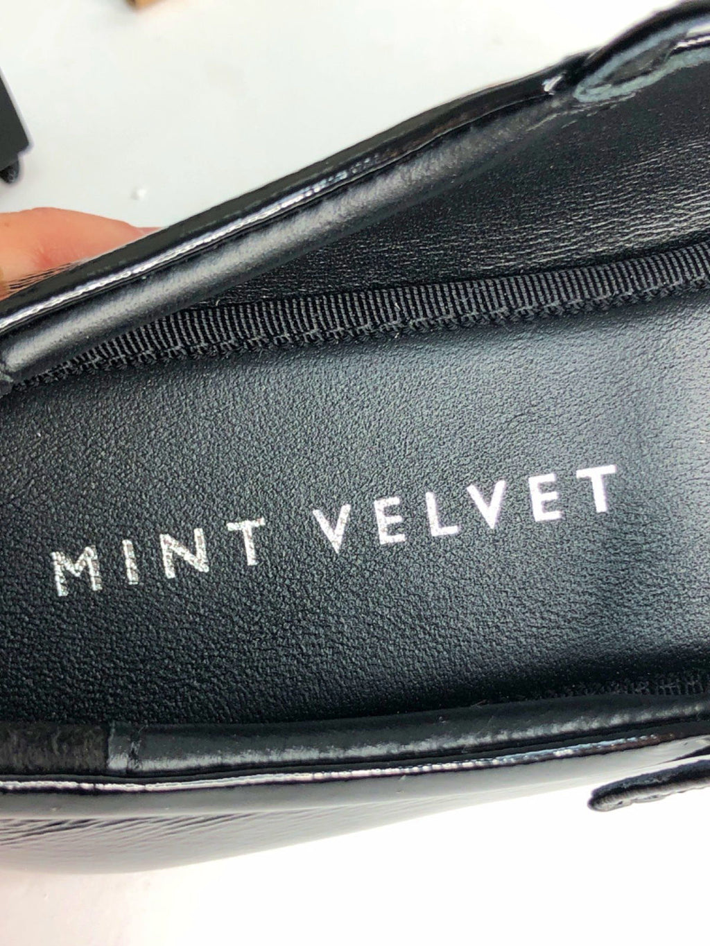 Mint Velvet Black Patent Ballet Pumps UK 5 EU 38