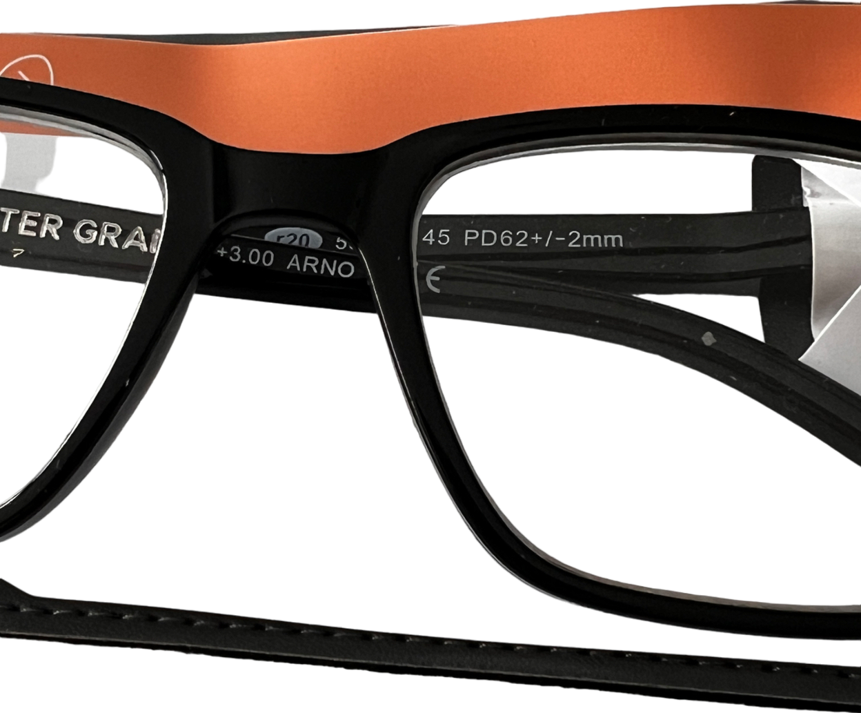 foster grant Arno Lenses Reading Glasses Black +3