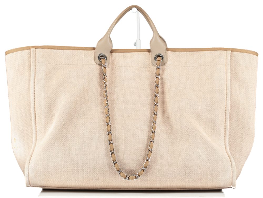 Chanel Beige Deauville Extra Large Tote Bag - Rare