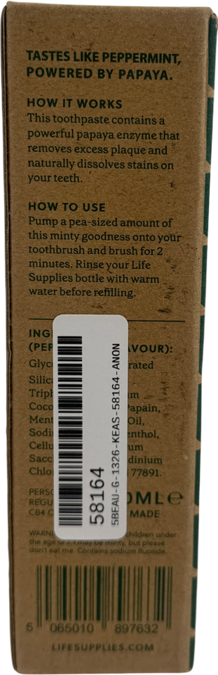LIFE SUPPLIES Natural Mint Toothpaste 70ml