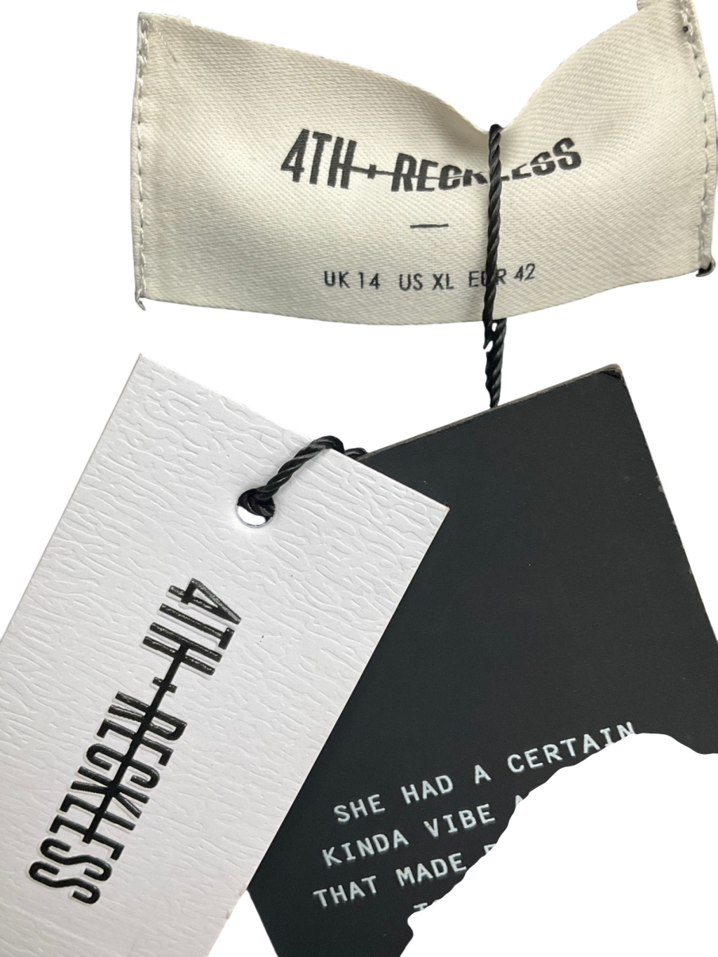 4th & Reckless Fitted Suit Blazer With Cut Out Detail In Black UK 14