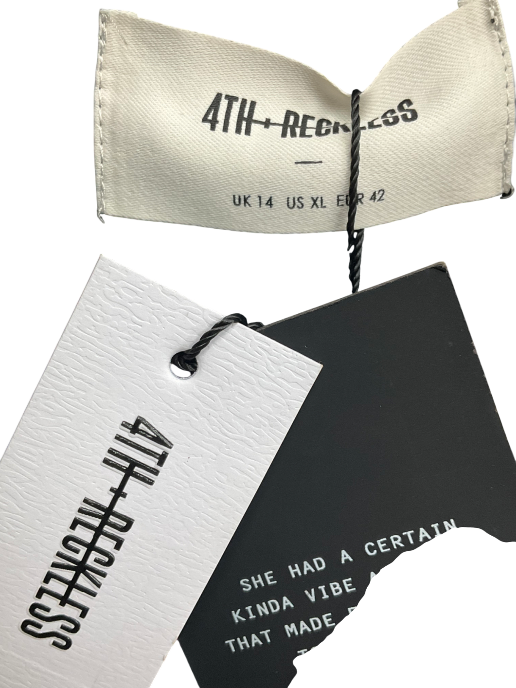 4th & Reckless Fitted Suit Blazer With Cut Out Detail In Black UK 14