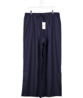 T/ALA Navy Blue Drawstring Wide Leg Trousers 30" UK XL