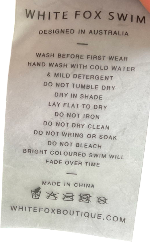 White Fox Multicoloured Natural Glow Radiation Bikini Set UK XS