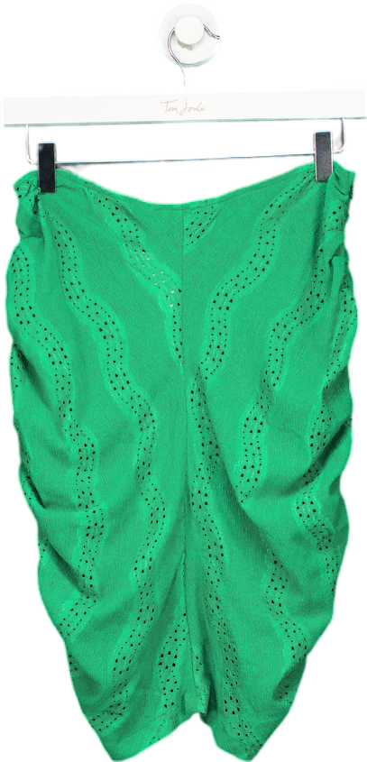 PrettyLittleThing Green Ruched Skirt UK 12