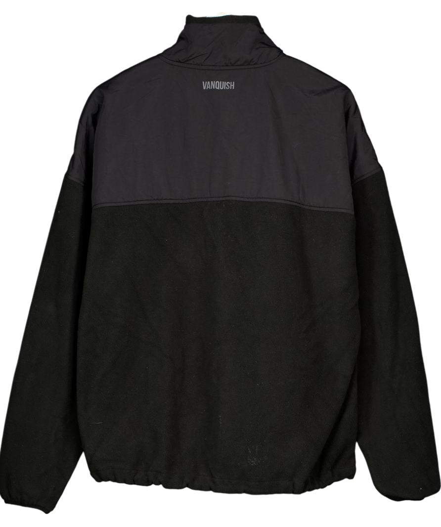 Vanquish Black 1/4 Zip Fleece And Shell Sweater UK M