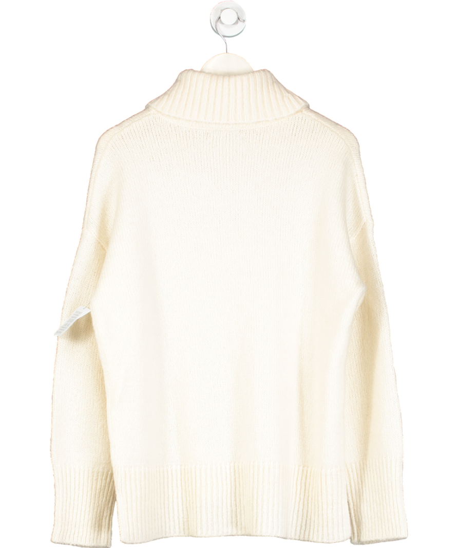 Truly Cream Oversized Roll Neck Jumper UK M