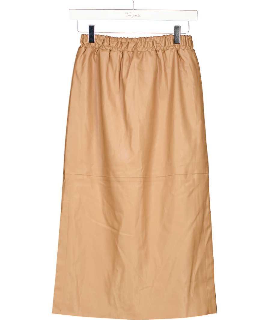 Designers Mix Beige Marie Midi Skirt UK 8