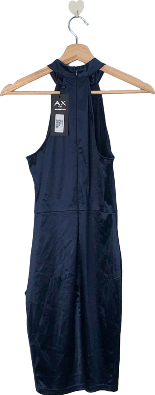 AX Paris Navy Halter Neck Midi Dress Size 8