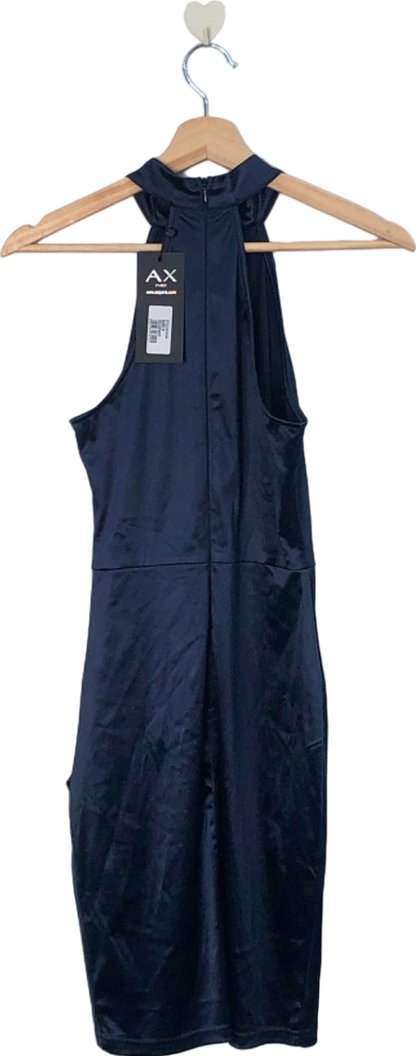 AX Paris Navy Halter Neck Midi Dress Size 8