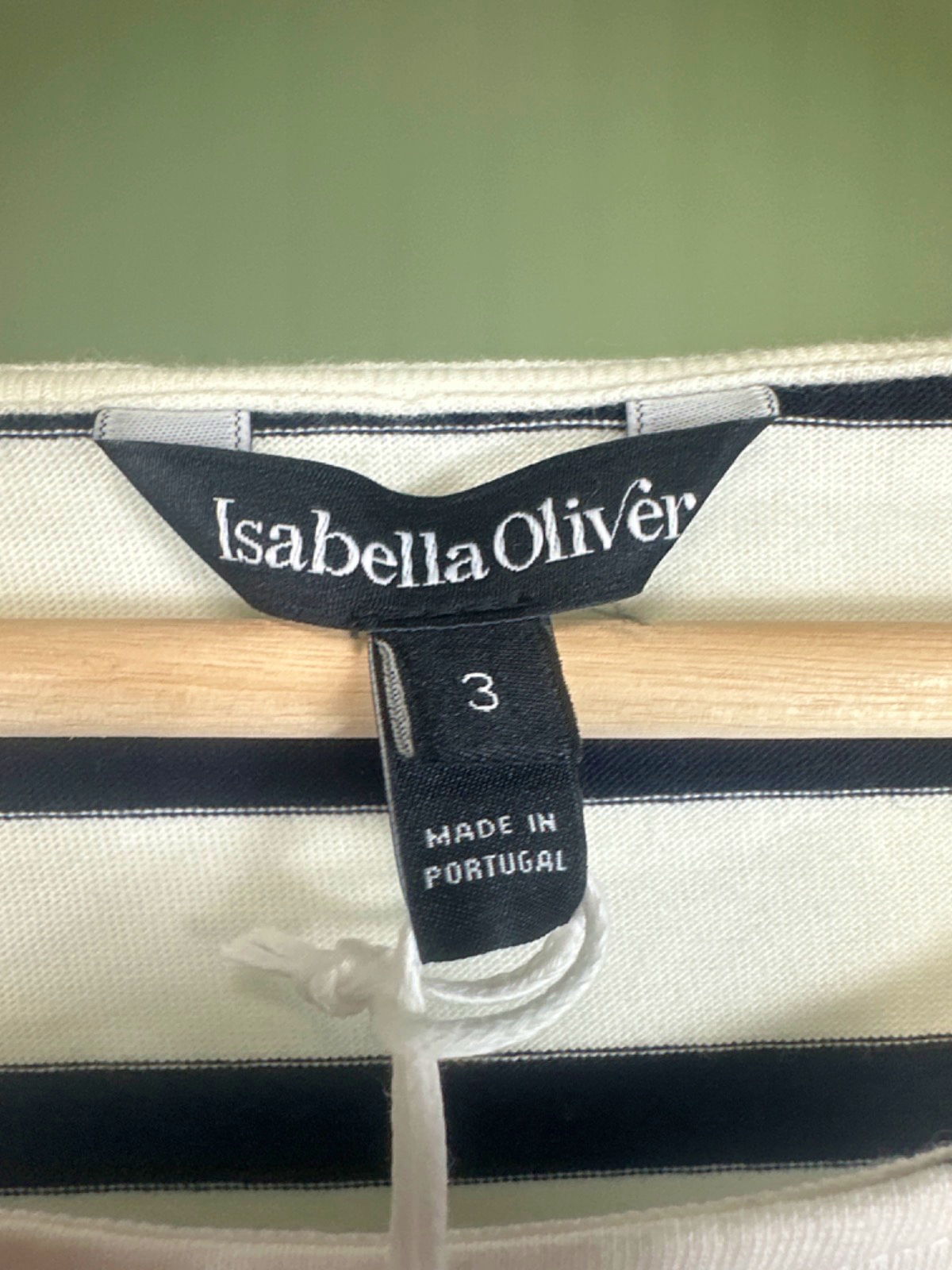 Isabella Oliver Navy and White Breton Stripe Arden Maternity Top UK 12