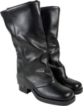 ASOS Black Carrie Fold Over Slouch Boot UK 5 EU 38