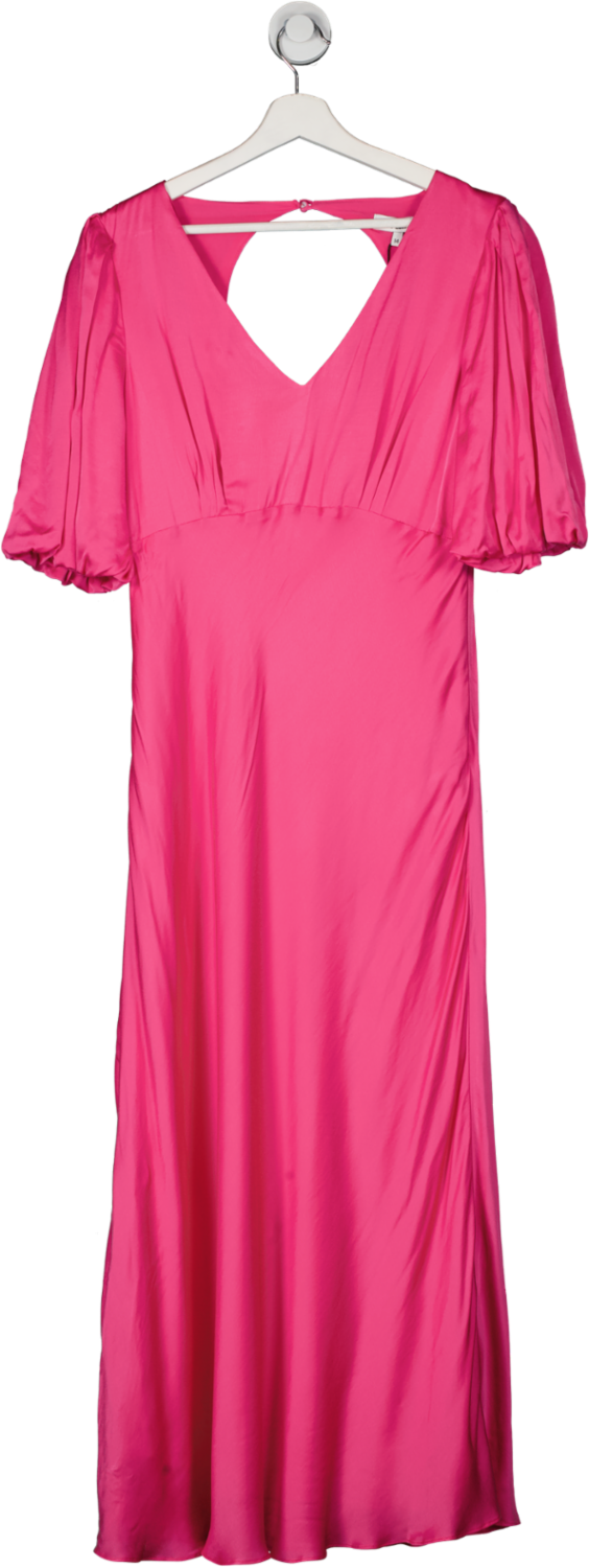 RO&ZO Evora Pink Bias Midi Dress UK 14