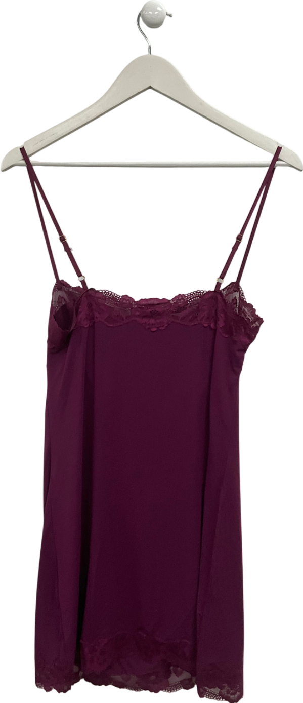 Victoria's Secret Purple Modal Straight Neck Slip Dress UK L