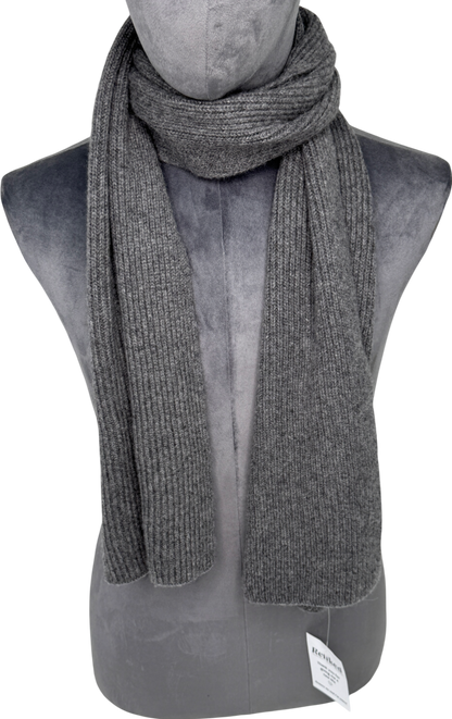 Grey Ribbed Supersoft Scarf One Size