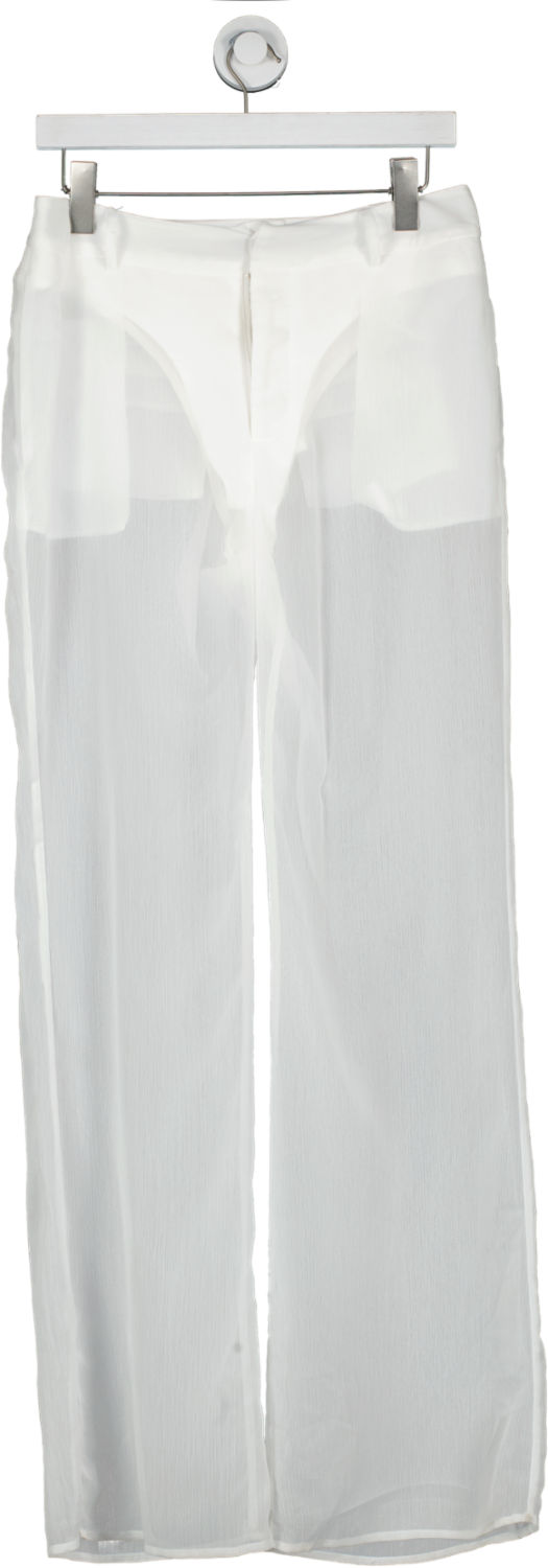 maniere de voir White Sheer Trousers With Belt UK 10