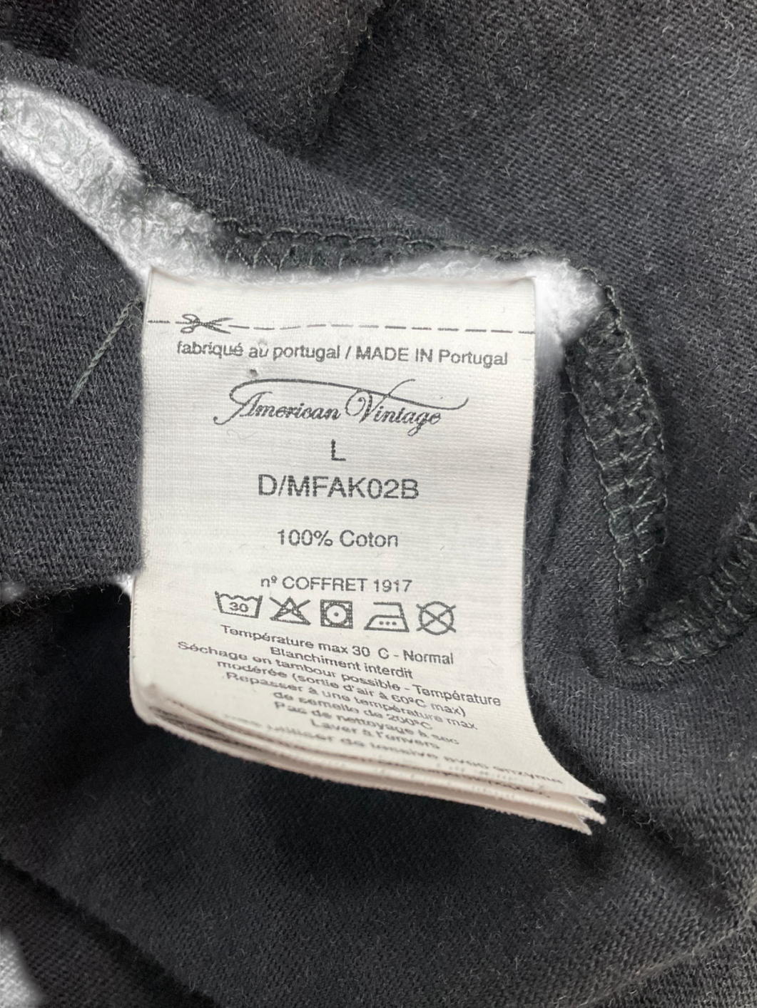 American Vintage Grey Women's T-shirt Sonoma UK L