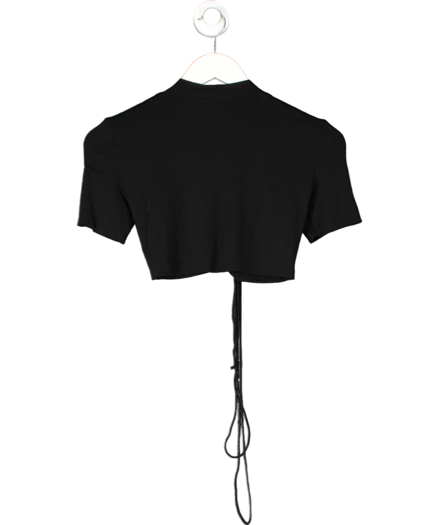 manuri Black Jamie Cashmere-blend Crop Top UK XS