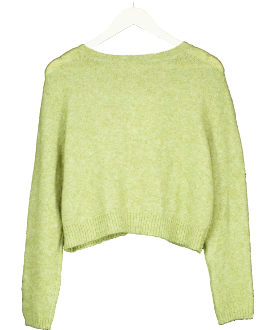 Sezane Green Leonora Wool Blend Cardigan UK M