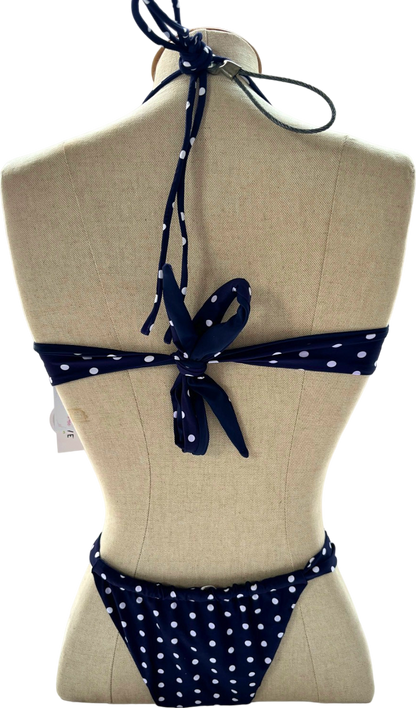 VDM the Label Navy Polka Dot Bikini Set UK S