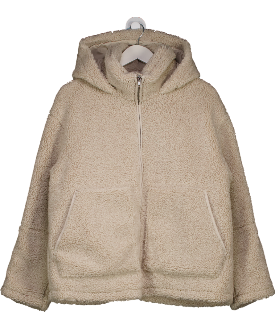 J.D Williams Beige Cream Short Lined Borg Jacket UK 16