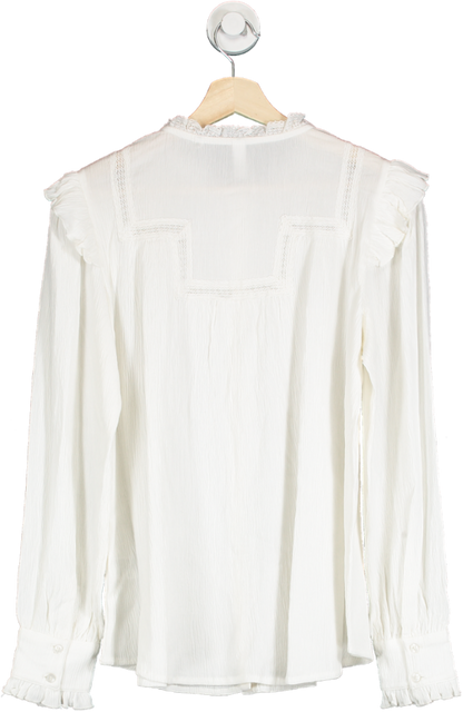 AND/OR White Manon Lace Blouse UK 18