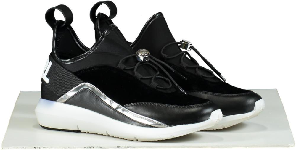 Karl Lagerfeld Black Vitesse Trainers UK 3