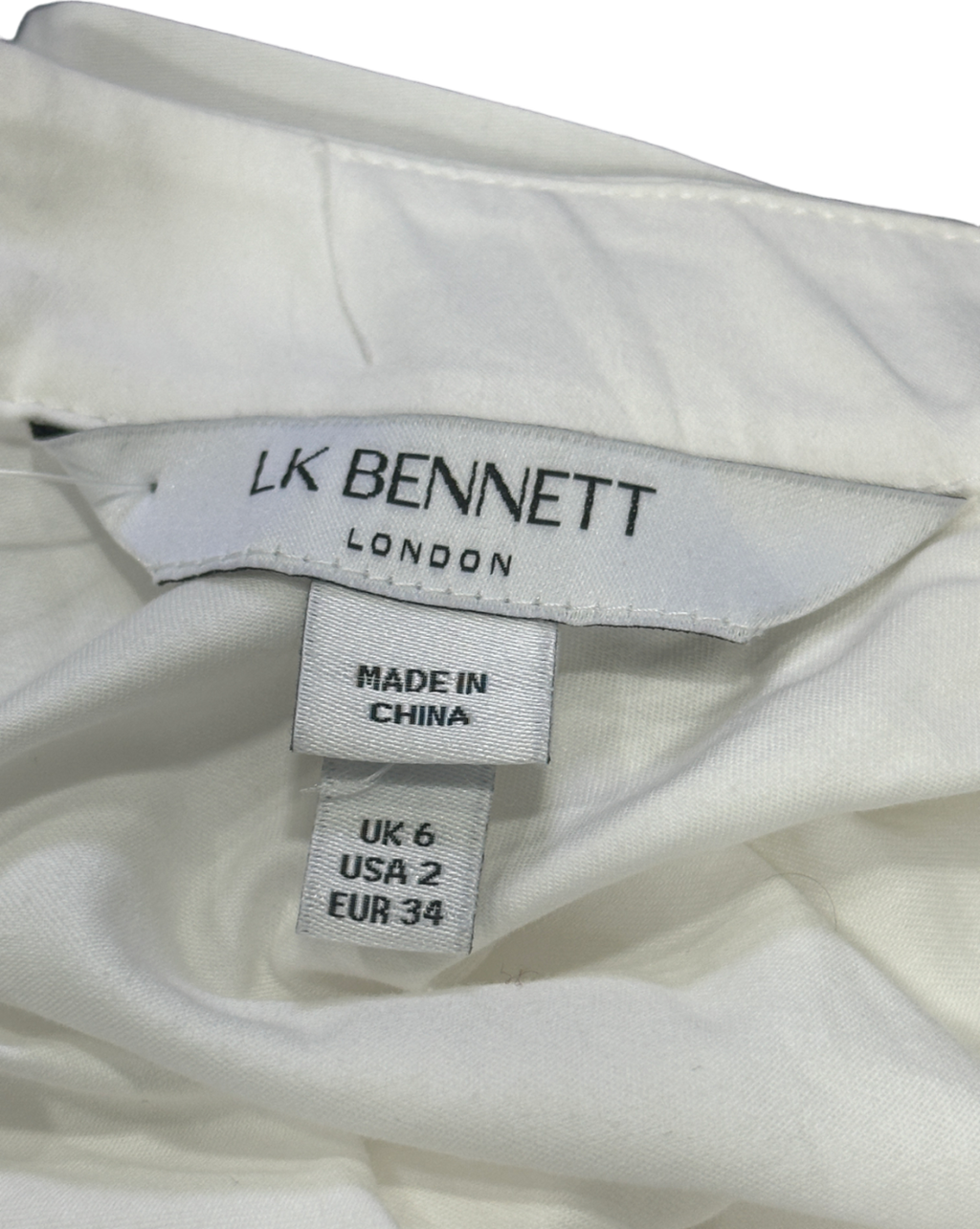 LK Bennett White TW Freud Sleeveless Top UK 6