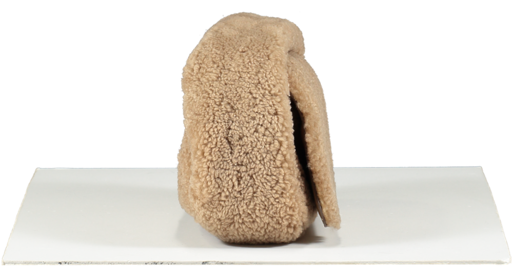 Demellier London Beige Lisbon Shearling Mini Bag