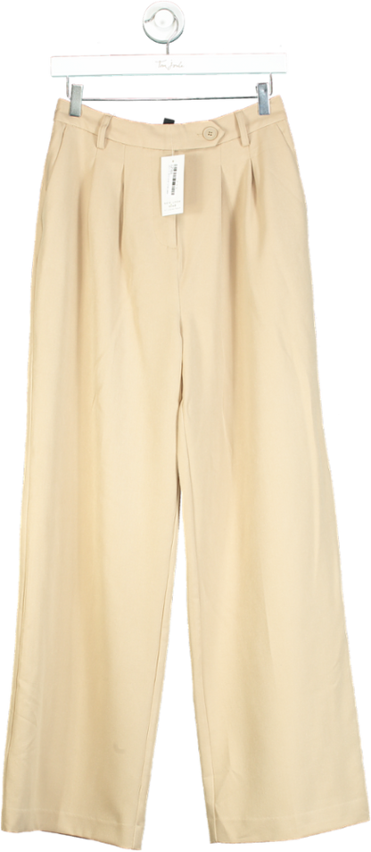 New Look Beige Wide Leg Trousers UK 10