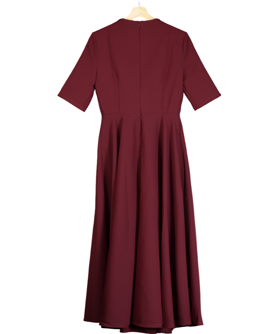 OddMuse Red The Ultimate Muse Half Length Sleeve Midi Dress UK M