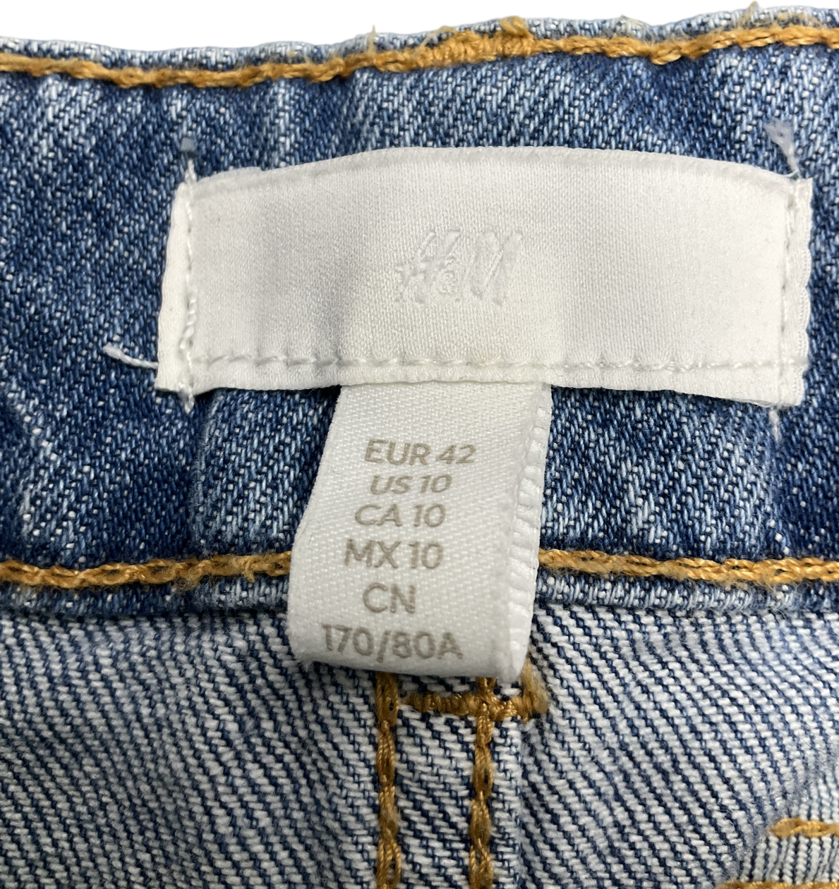 H&M Blue Wide High Waist Jeans UK 14