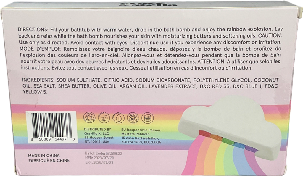 Grace & Stella Rainbow Bath Bombs 120g
