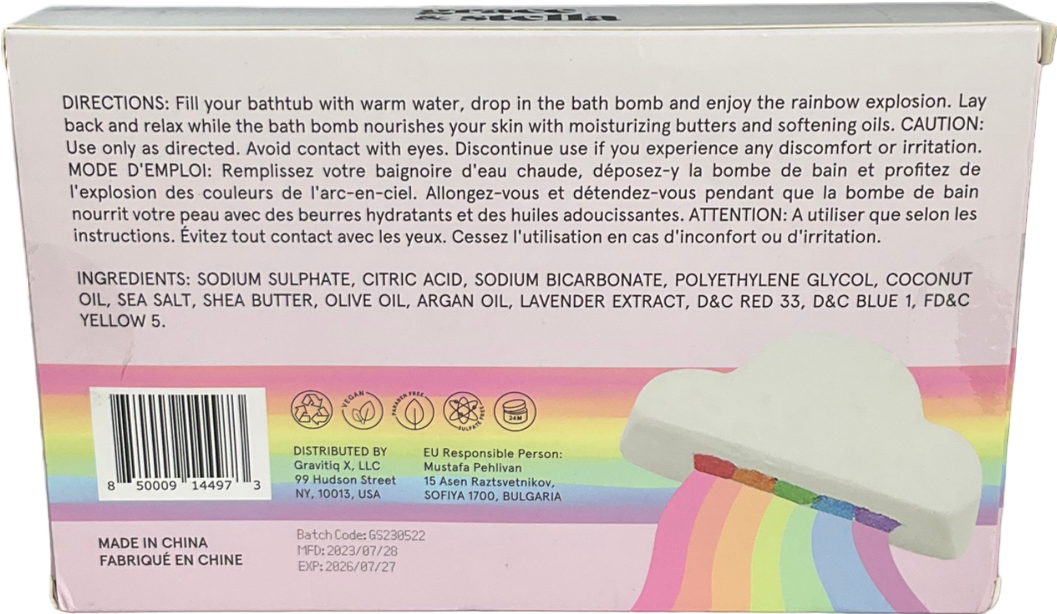 Grace & Stella Rainbow Bath Bombs 120g