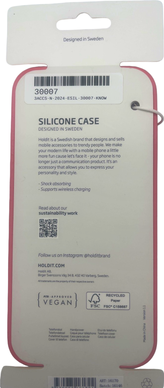 Holdit Pink Silicone Case for iPhone 14 Pro Max