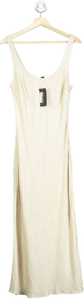 New Look Beige Pam Plain Scoop Bias Dress UK 10