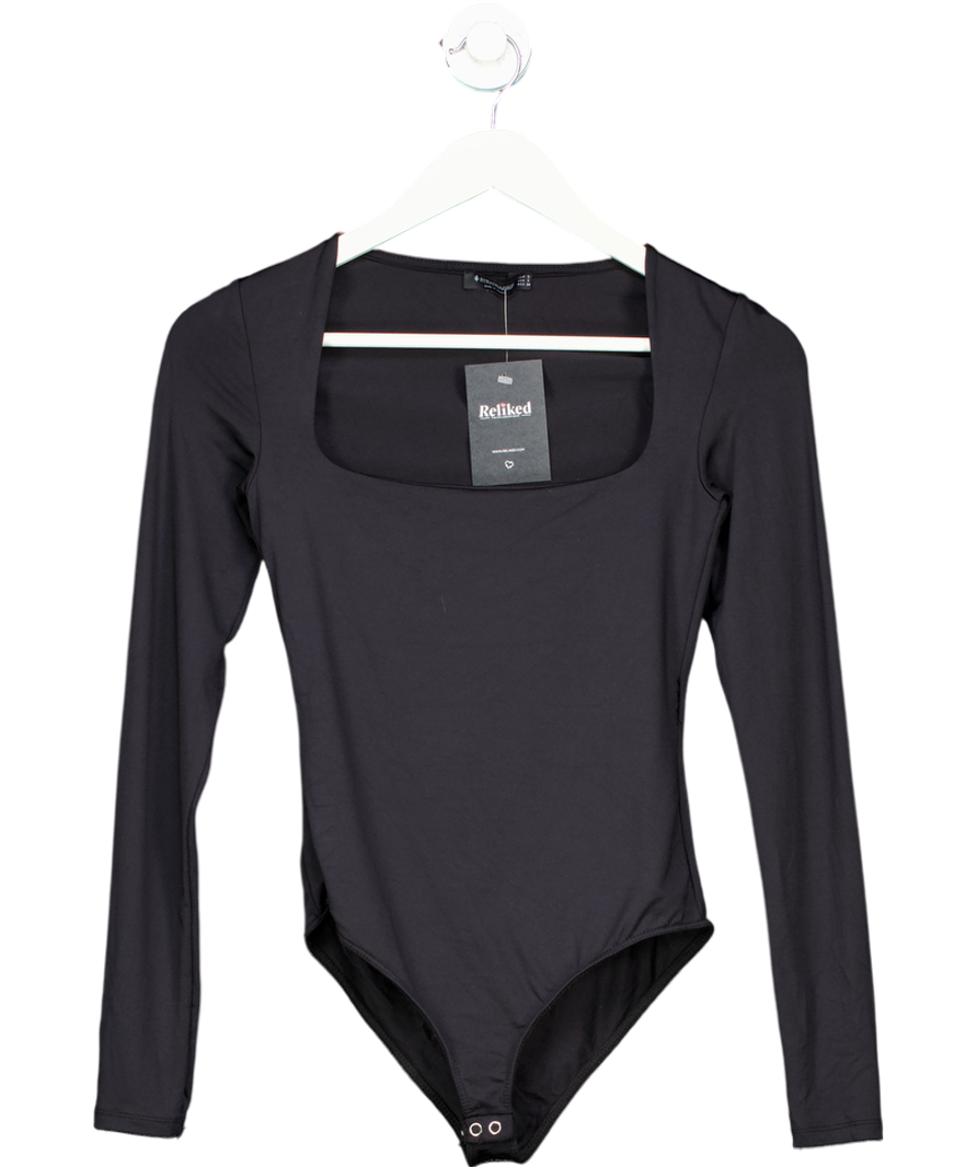 Stradivarius Black Seamless Long-sleeved Bodysuit UK S