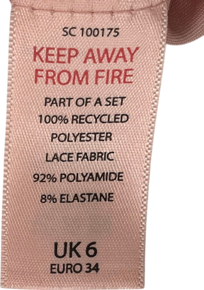 boux avenue Pink Satin Short Pyjama Set UK 6