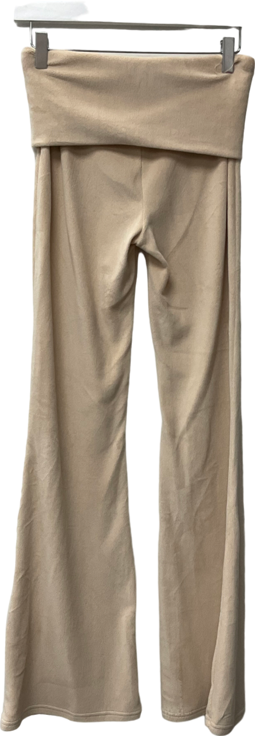 Beige Fold Over Flares UK S