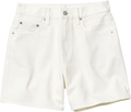 Uniqlo Cream High Rise Baggy Denim Shorts W25
