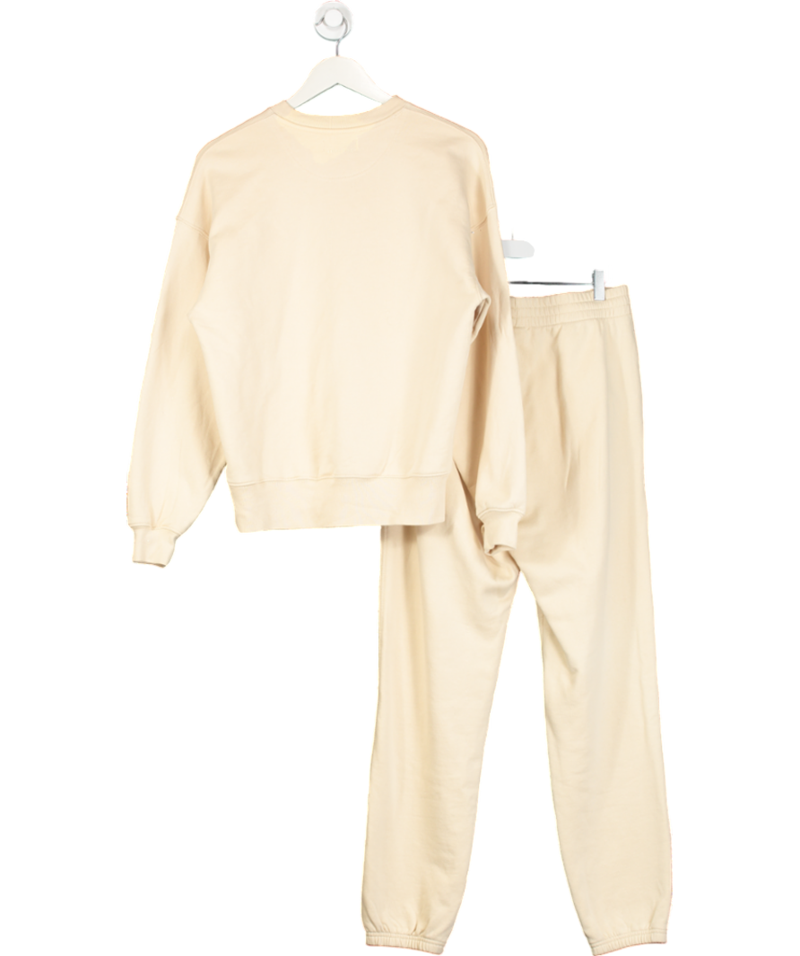 Anine Bing Cream logo Embroidered Sweatshirt And Cuffed Joggers - Joggers UK S, Sweater UK XS