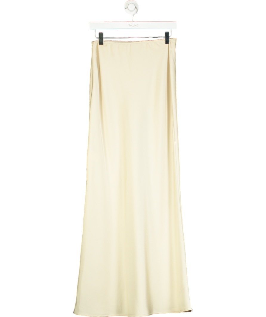 Weekend and Beyond Cream Catherine Thick Viscose Skirt UK S