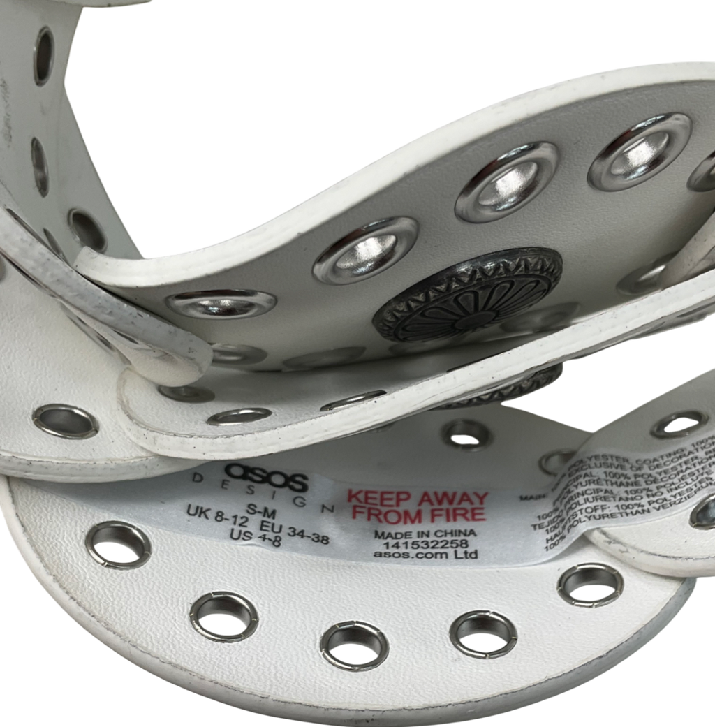 ASOS White Disco Belt UK S/M