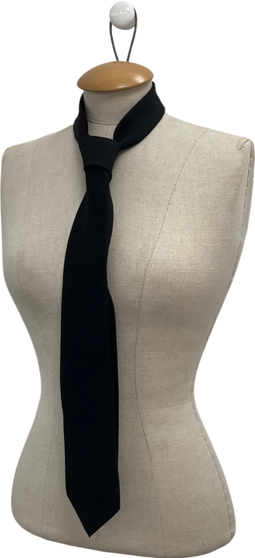 Bow Tie House Black Solid Colour Necktie One Size