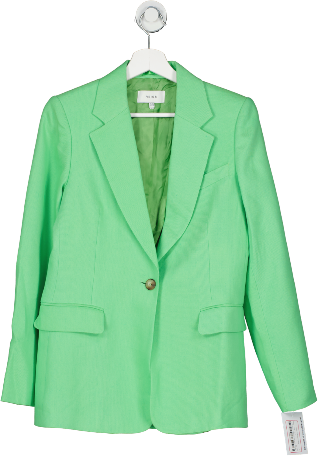 REISS Green Gracey Single Breasted Blazer UK 10