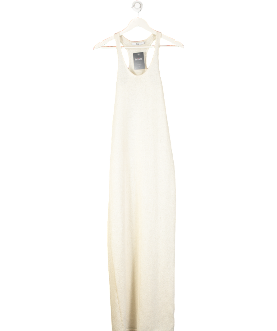 BOA Cream Scoop Neck Knit Maxi Dress UK XS