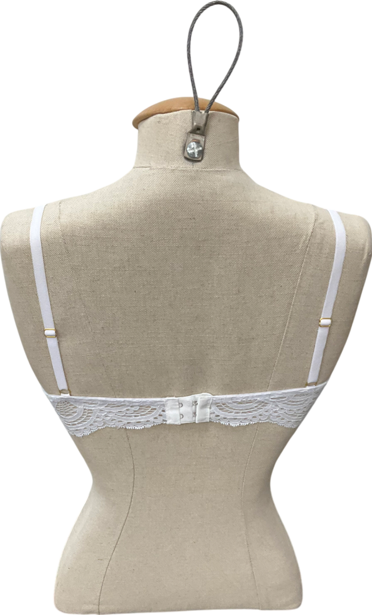 with love lilly White Lace Bra UK M