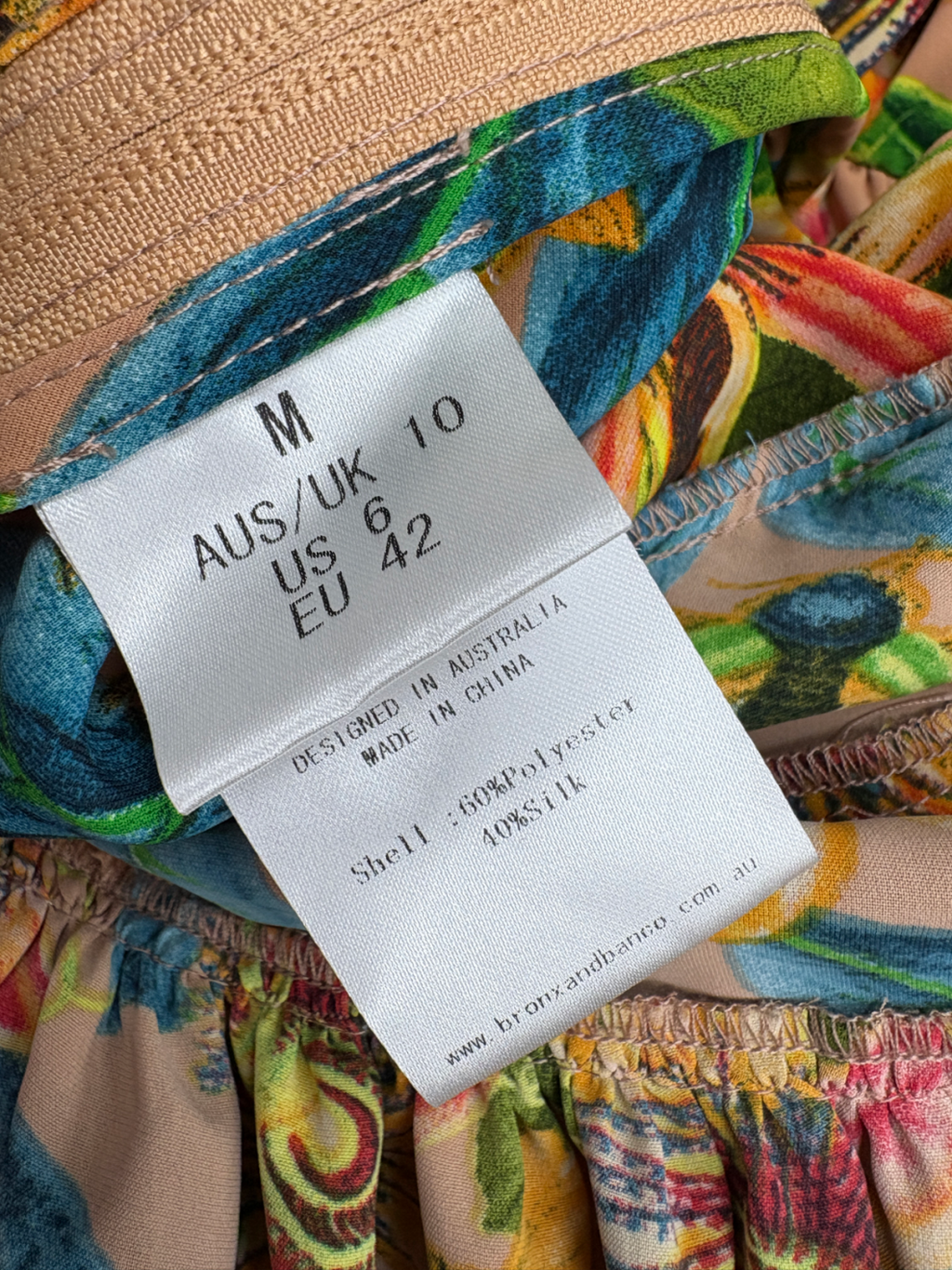 Bronx and Banco Multicoloured Floral Print Ruffle Tiered Mini Dress UK M