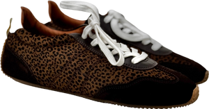 BODEN Brown Delphine Slim Sole Trainers Leopard UK 5 EU 38